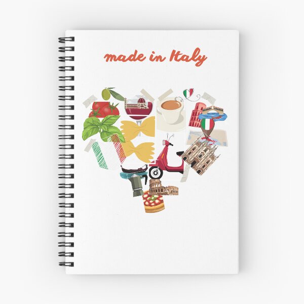 Item preview, Made in Italy Cute Heart Collage - Italian Food Vespa and Landmarks Travel Souvenir designed and sold by MedusaGialla.