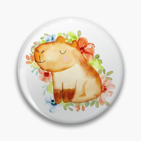 Item preview, Cute Capybara Among Blooming Flowers designed and sold by AndreaCCastro.