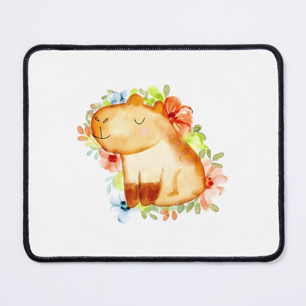 Item preview, Cute Capybara Among Blooming Flowers designed and sold by AndreaCCastro.