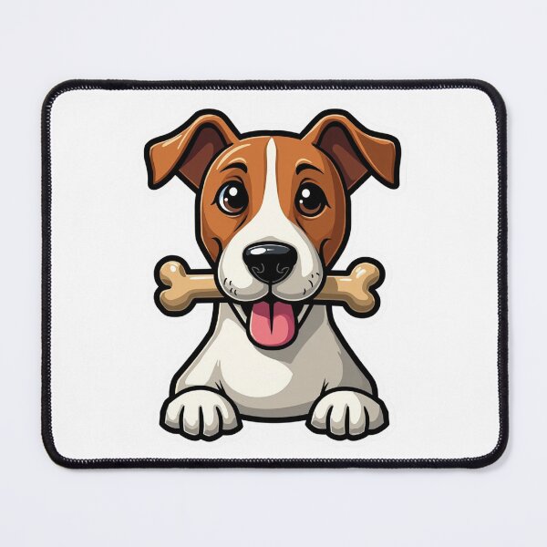 Item preview, Jack Russell Terrier with bone in mouth designed and sold by Prints by Mat.