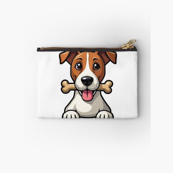 Aperçu de l'œuvre Jack Russell Terrier avec os dans la gueule créée et vendue par Prints by Mat.
