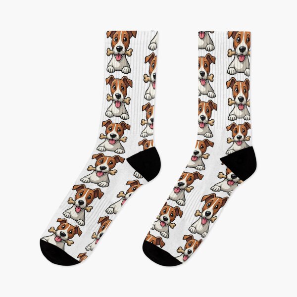 Artikelvorschau, Jack Russell Terrier mit knochen im maul entworfen und verkauft von Prints by Mat.