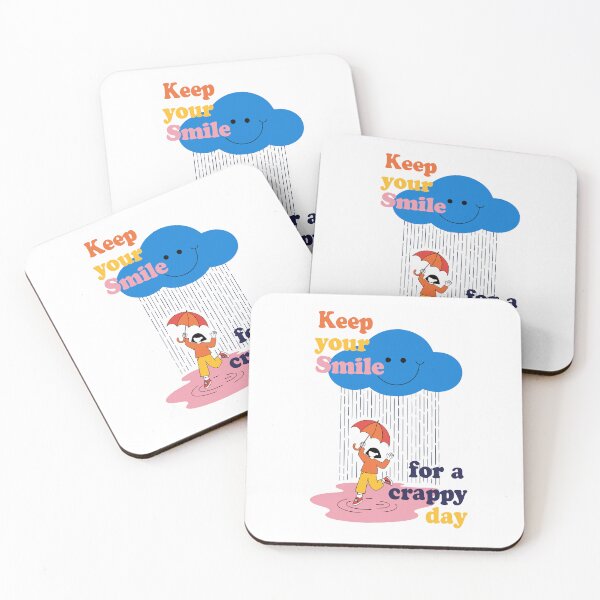 Item preview, Retro Keep Your Smile For A Crappy Day Quote designed and sold by TubiGraf.