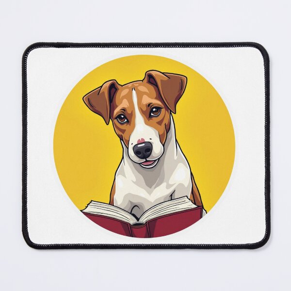 Item preview, Jack Russell Terrier reading book designed and sold by Prints by Mat.