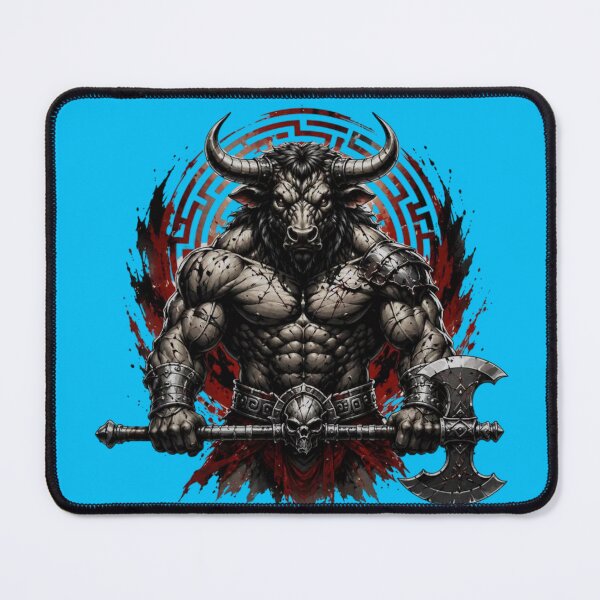 Item preview, Savage Minotaur Berserker – Dark Fantasy Warrior with Battle Ax designed and sold by RAYBIL.