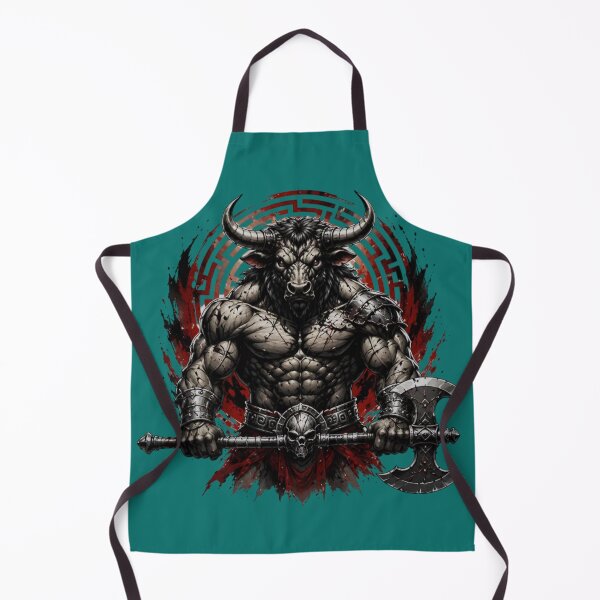 Item preview, Savage Minotaur Berserker – Dark Fantasy Warrior with Battle Ax designed and sold by RAYBIL.