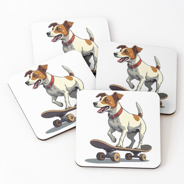 Artikelvorschau, Jack Russell Terrier auf skateboard entworfen und verkauft von Prints by Mat.