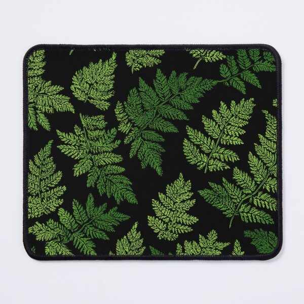 Item preview, Lush Green Ferns on Black Moody Botanical Forest Leaves Pattern designed and sold by Patterns & Love .