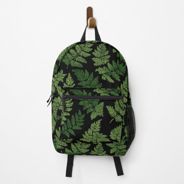 Item preview, Lush Green Ferns on Black Moody Botanical Forest Leaves Pattern designed and sold by Patterns & Love .