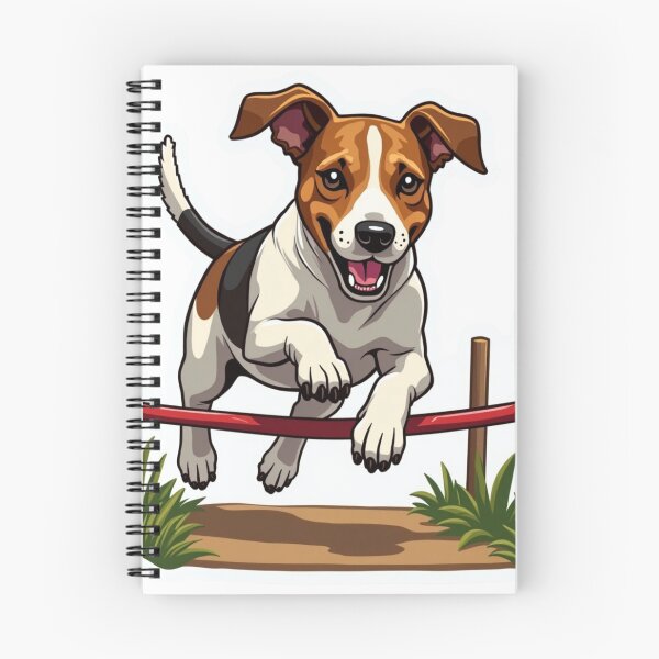 Artikelvorschau, Jack Russell Terrier läuft durch Hindernisse entworfen und verkauft von Prints by Mat.