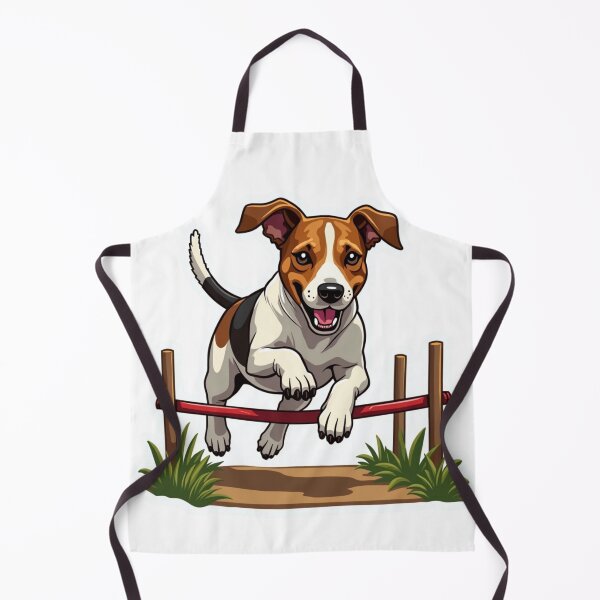 Aperçu de l'œuvre Jack Russell Terrier courant à travers les obstacles créée et vendue par Prints by Mat.
