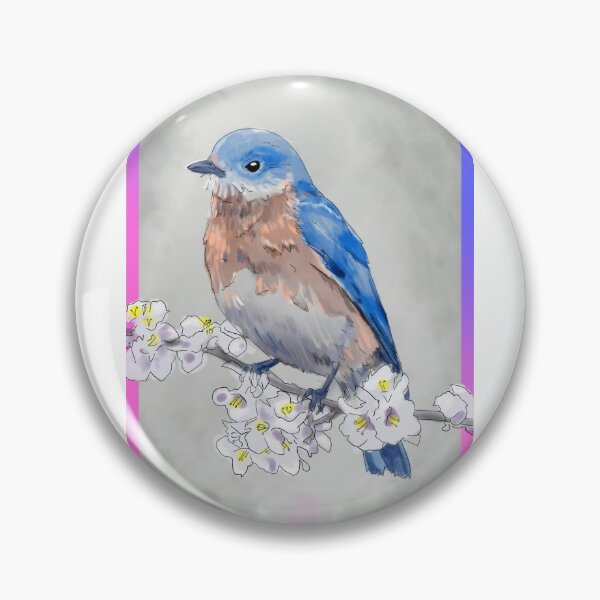 Item preview, Eastern Bluebird in Bloom designed and sold by AlcheArtsStudio.