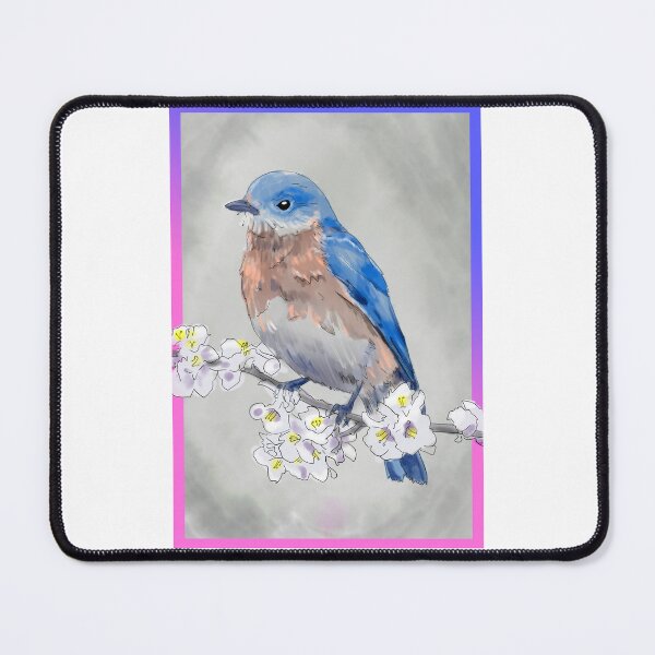 Item preview, Eastern Bluebird in Bloom designed and sold by AlcheArtsStudio.