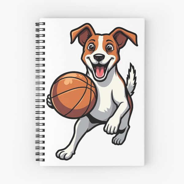 Item preview, Jack Russell Terrier playing basketball designed and sold by Prints by Mat.