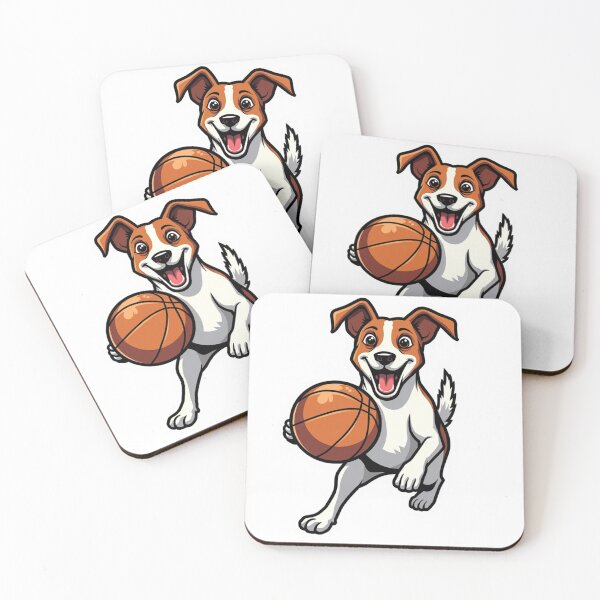 Item preview, Jack Russell Terrier playing basketball designed and sold by Prints by Mat.