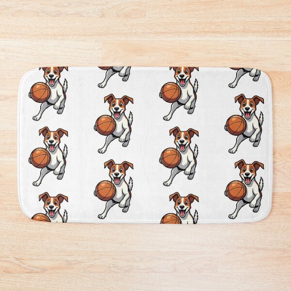 Item preview, Jack Russell Terrier playing basketball designed and sold by Prints by Mat.