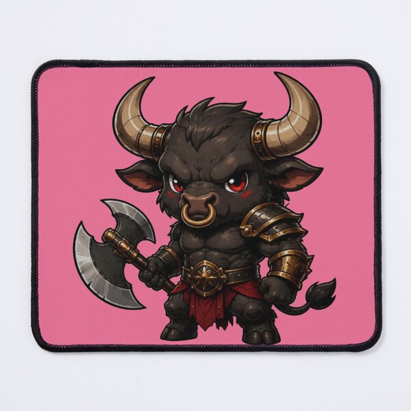 Item preview, Cute Minotaur Warrior Chibi – Fantasy Bull Fighter Cartoon Design designed and sold by RAYBIL.