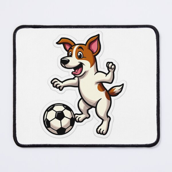 Item preview, Jack Russell Terrier playing soccer designed and sold by Prints by Mat.