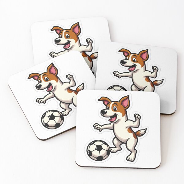 Item preview, Jack Russell Terrier playing soccer designed and sold by Prints by Mat.