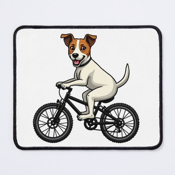 Item preview, Jack Russell Terrier riding a bicycle designed and sold by Prints by Mat.