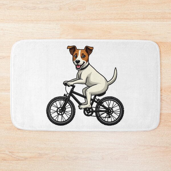 Item preview, Jack Russell Terrier riding a bicycle designed and sold by Prints by Mat.