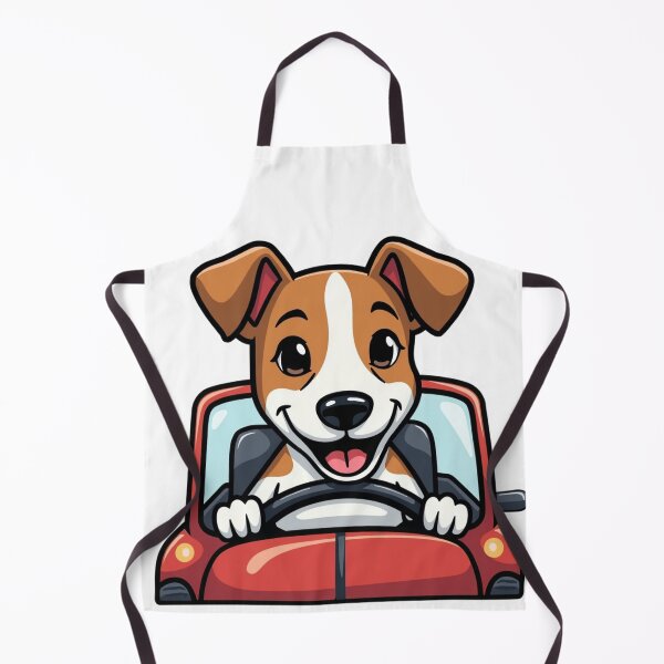 Item preview, Jack Russell Terrier driving red car designed and sold by Prints by Mat.
