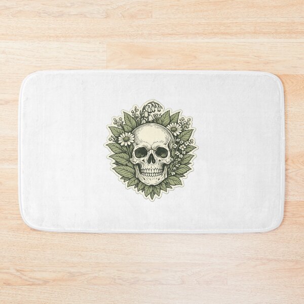 Item preview, Gothic Botanical Skull Wildflower Art designed and sold by NeoSakura.