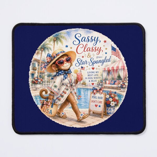 Item preview, Sassy, Classy & Star-Spangled™ | Palm Beach Monkey Summer Collection designed and sold by TeelieTurner.
