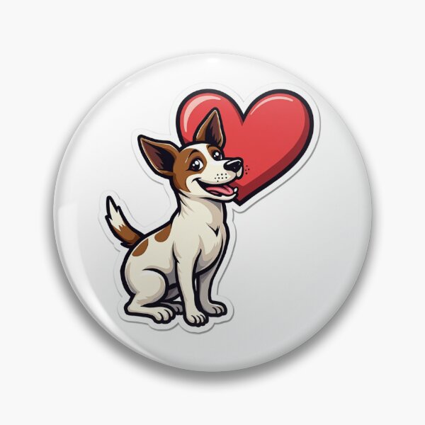 Item preview, Jack Russell Terrier with red heart designed and sold by Prints by Mat.