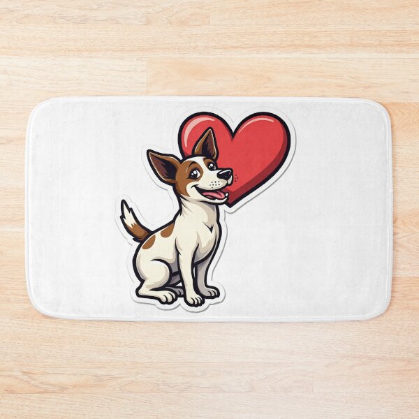 Item preview, Jack Russell Terrier with red heart designed and sold by Prints by Mat.