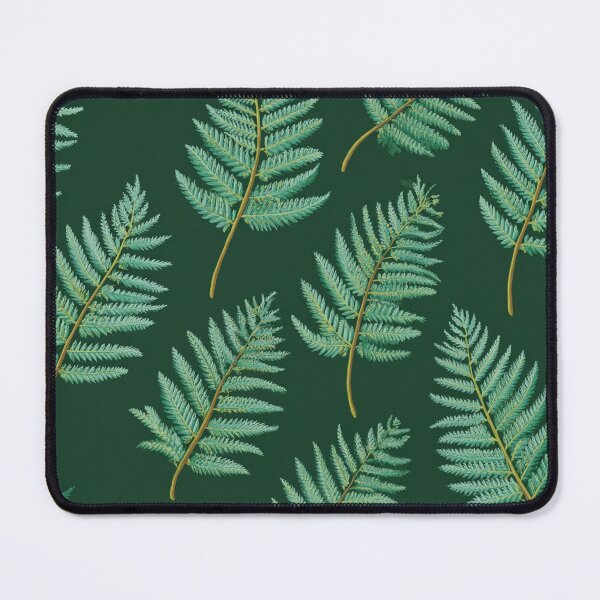 Item preview, Lush Green Ferns on Black Moody Botanical Forest Leaves Pattern designed and sold by Patterns & Love .