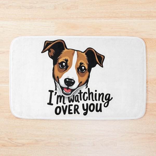 Item preview, Jack Russell Terrier with I'm watching over you text designed and sold by Prints by Mat.