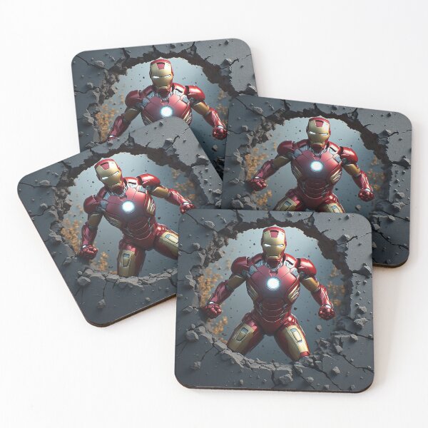 Item preview, Iron Man Wall Crash Superhero Action Scene designed and sold by Cute Animals And Royal Art.