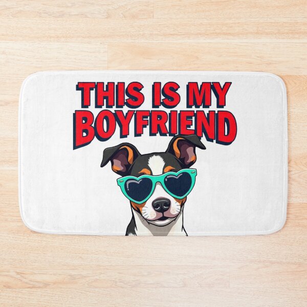 Item preview, Jack Russell Terrier in sunglasses with This Is My Boyfriend text designed and sold by Prints by Mat.