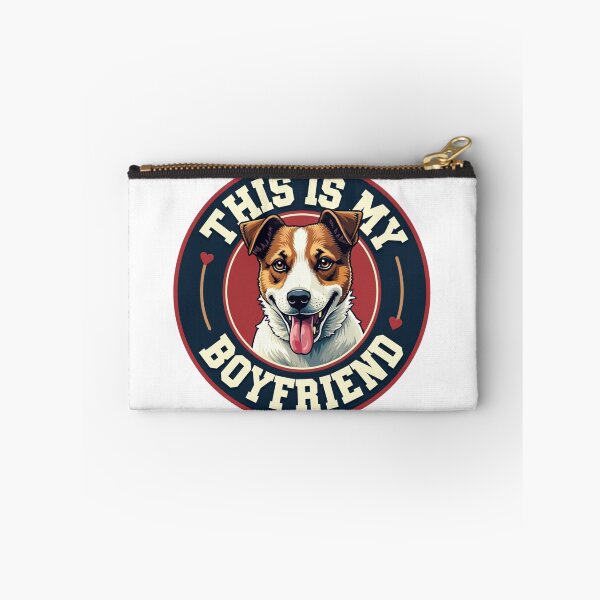 Item preview, Jack Russell Terrier in circular badge with This Is My Boyfriend text designed and sold by Prints by Mat.