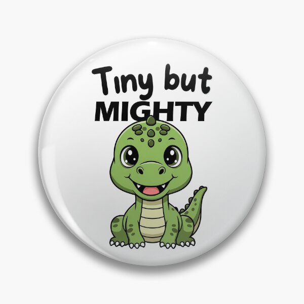 Item preview, Tiny but Mighty kids t-shirt | cute dinosaur design designed and sold by Amber Sky Creations.