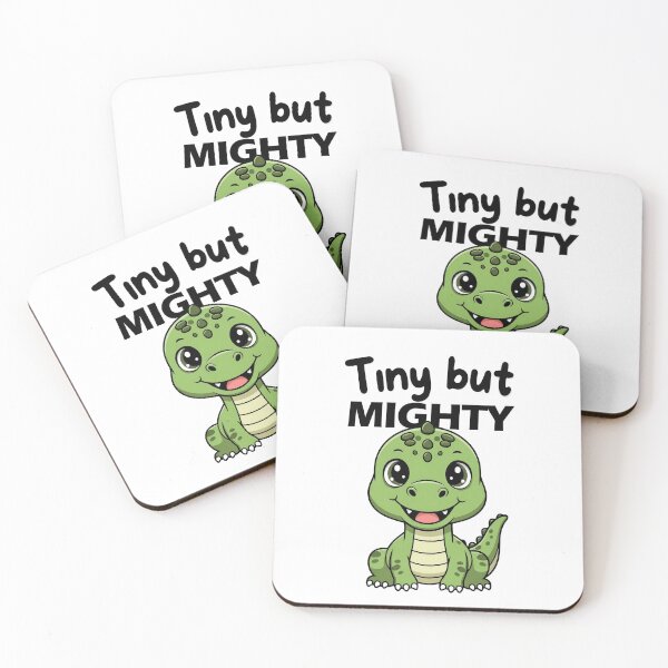 Item preview, Tiny but Mighty kids t-shirt | cute dinosaur design designed and sold by Amber Sky Creations.