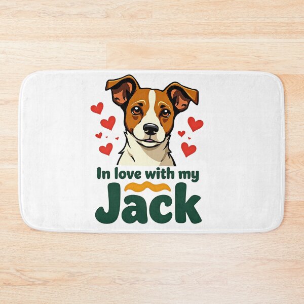 Item preview, In love with my Jack with Jack Russell Terrier and hearts designed and sold by Prints by Mat.