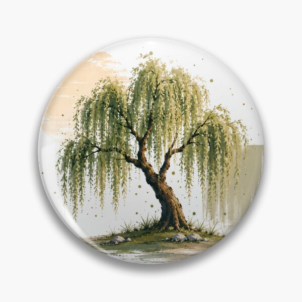 Artikelvorschau, Graceful Weeping Willow Watercolor entworfen und verkauft von StudioBloodmoon.