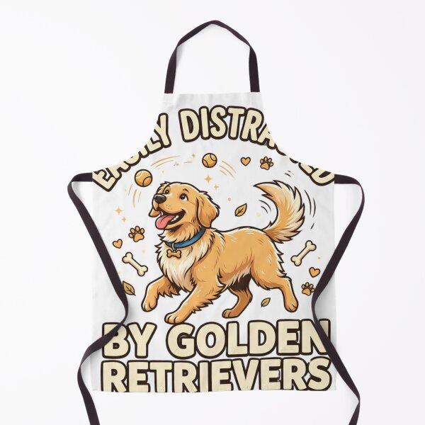 Item preview, Easily Distracted by Golden Retrievers - Funny Dog Lover Design designed and sold by mimouna00.