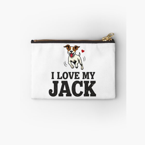 Item preview, Jack Russell Terrier jumping with I Love My Jack text designed and sold by Prints by Mat.