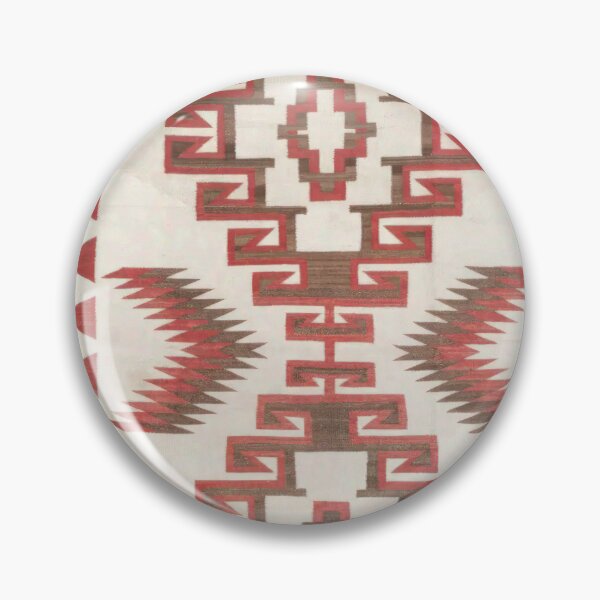 Item preview, NAVAJO 1920 TAPESTRY - RESTORED TO ORIGINAL RED & IVORY - RARE COLORS FOR NAVAJO ART! designed and sold by Big Bang Canvas.