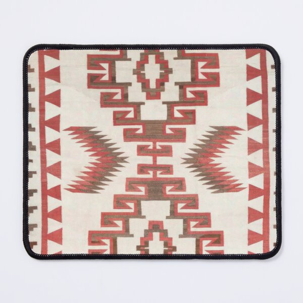 Item preview, NAVAJO 1920 TAPESTRY - RESTORED TO ORIGINAL RED & IVORY - RARE COLORS FOR NAVAJO ART! designed and sold by Big Bang Canvas.