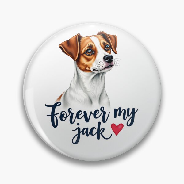 Aperçu de l'œuvre Jack Russell Terrier avec texte Forever My Jack créée et vendue par Prints by Mat.