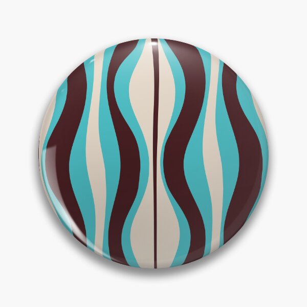 Item preview, Mid Century Modern Retro Abstract Hourglass Pattern in Turquoise and Dark Brown designed and sold by kierkegaard.