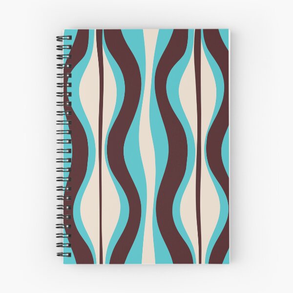 Item preview, Mid Century Modern Retro Abstract Hourglass Pattern in Turquoise and Dark Brown designed and sold by kierkegaard.