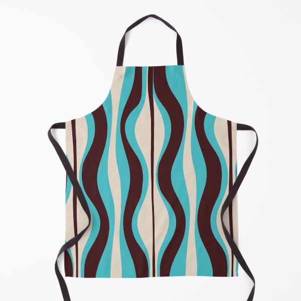 Item preview, Mid Century Modern Retro Abstract Hourglass Pattern in Turquoise and Dark Brown designed and sold by kierkegaard.