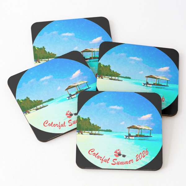 Item preview, Colorful Summer 2026 Tropical Beach - Retro Paradise Island designed and sold by Tokraz-art.