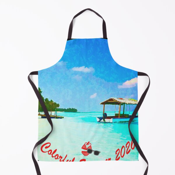 Item preview, Colorful Summer 2026 Tropical Beach - Retro Paradise Island designed and sold by Tokraz-art.