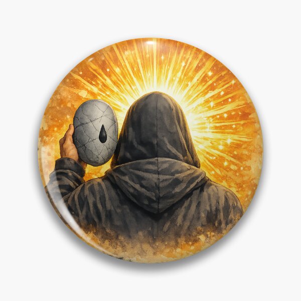 Item preview, Behind The Mask – Hooded Figure Golden Light Emotional Healing Art designed and sold by ArtoryWorks.